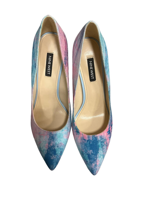 Tie Dye Print Shoes Heels Stiletto Nine West Apparel, Size 8.5