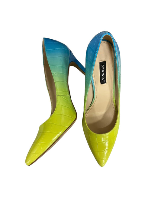 Blue & Green Shoes Heels Stiletto Nine West Apparel, Size 8.5