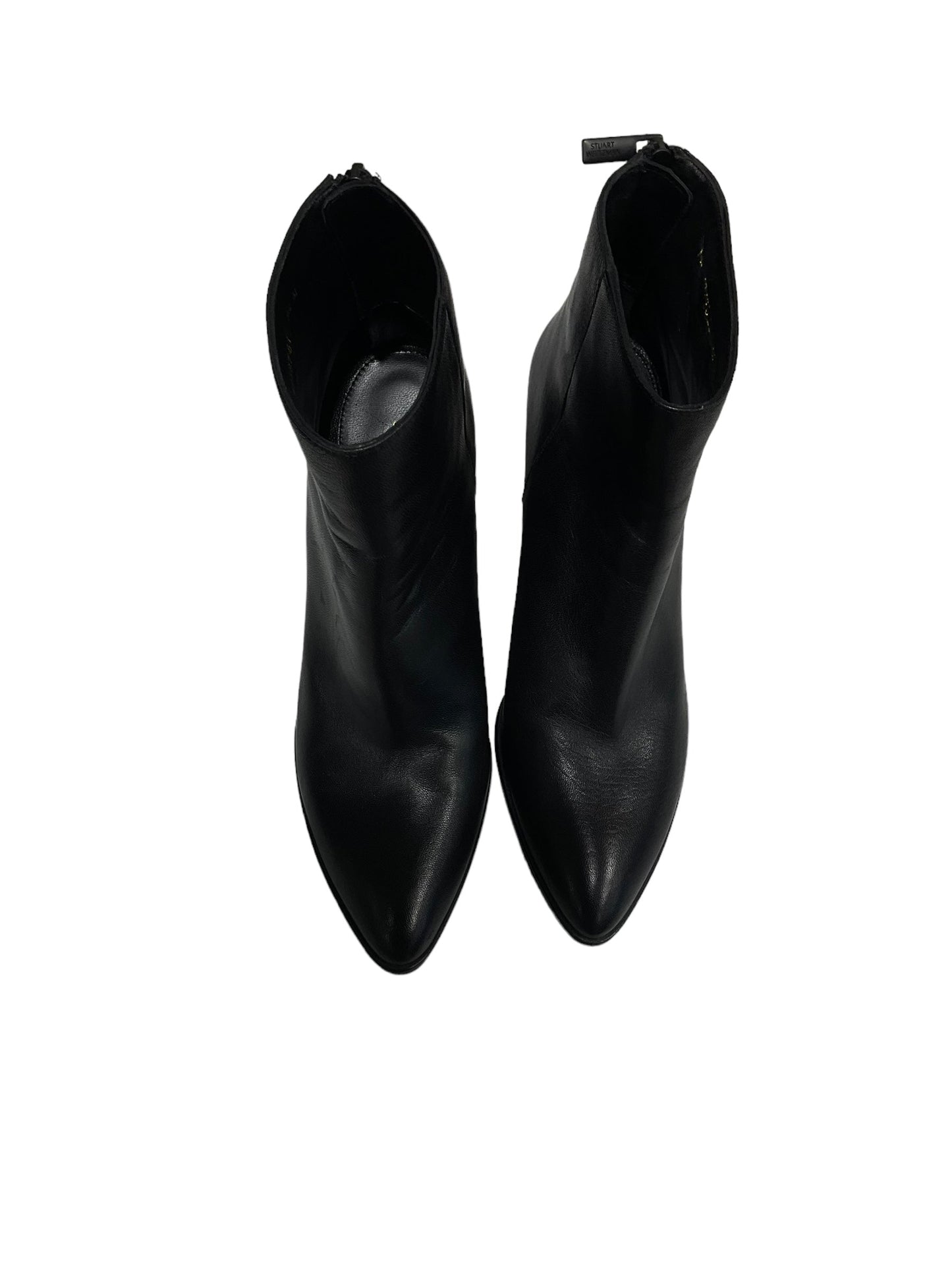 Black Boots Ankle Heels Stuart Weitzman, Size 7.5