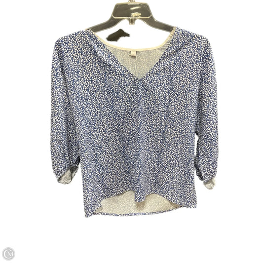 Top Long Sleeve By Clothes Mentor In Blue & White, Size: S