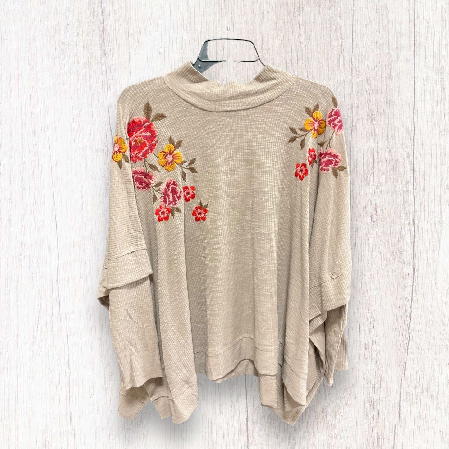 Top 3/4 Sleeve By Savanna Jane In Brown, Size: M