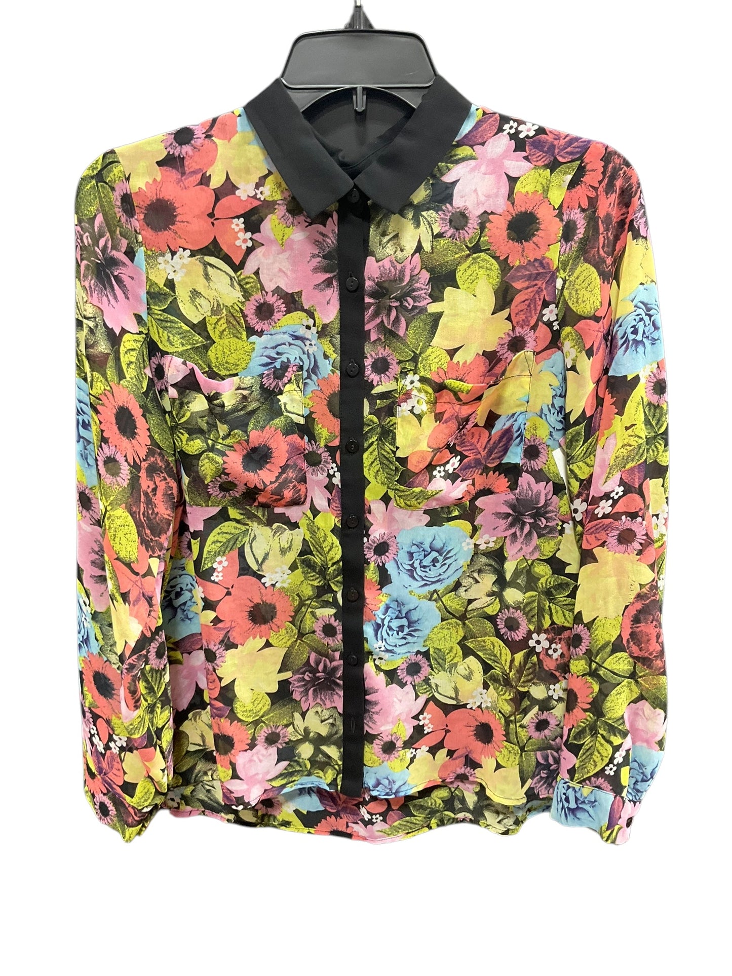 Blouse Long Sleeve By Divided In Floral Print, Size: S