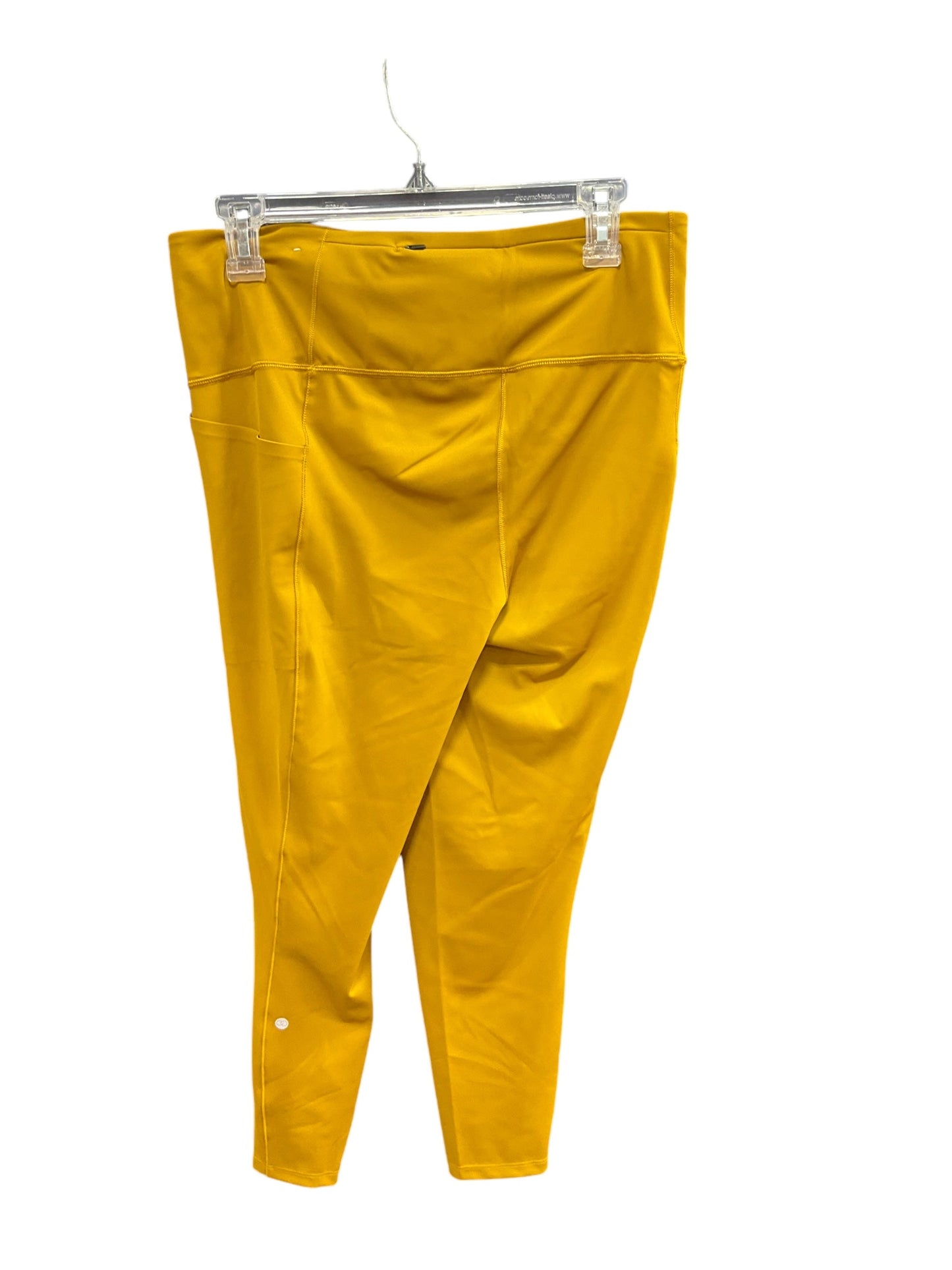 Athletic Leggings By Calia In Yellow, Size: L