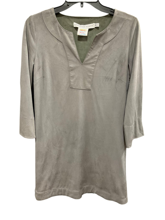 Dress Casual Midi By Gretchen Scott In Grey, Size: Xs