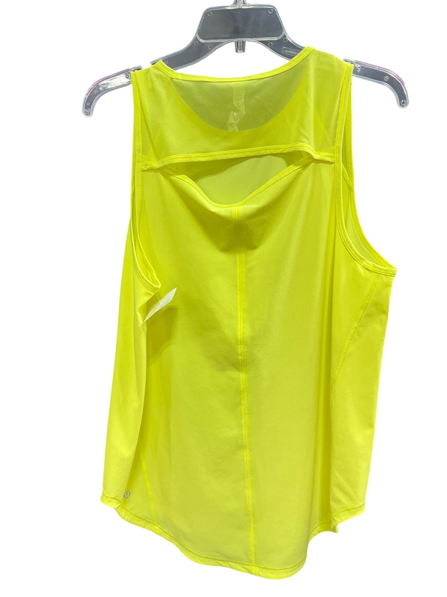 Athletic Tank Top By Lululemon In Yellow, Size: 12