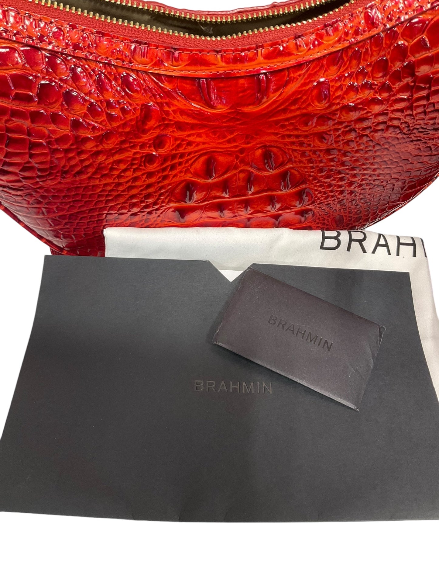 Crossbody Leather By Brahmin, Size: Medium