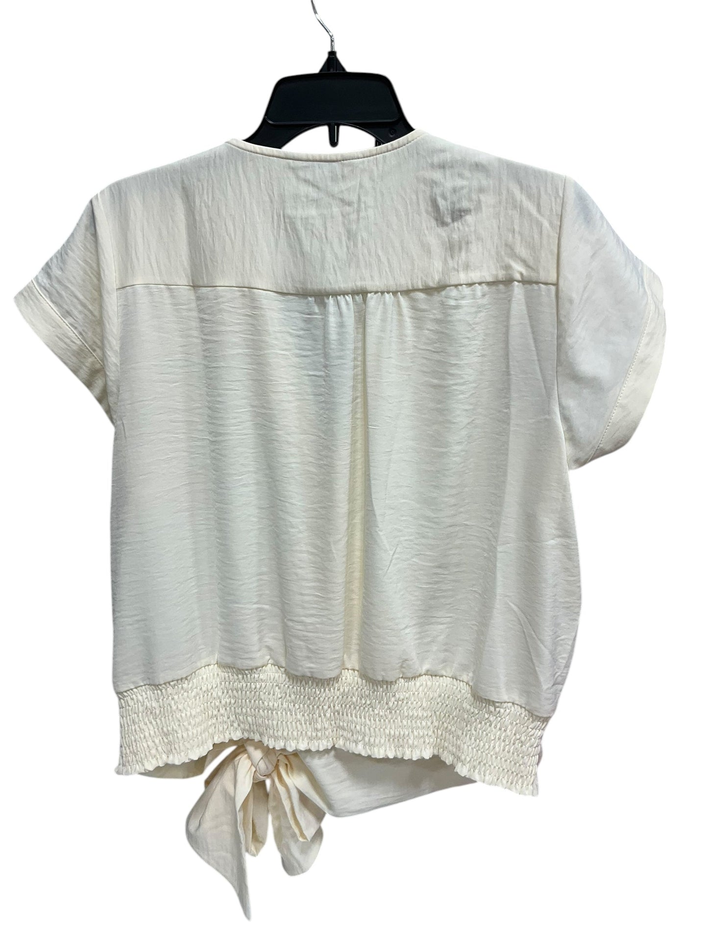 Top Short Sleeve By Nine West Apparel In Cream, Size: Xl