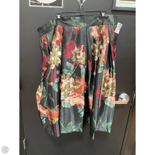 Skirt Midi By Clothes Mentor In Floral Print, Size: 3x