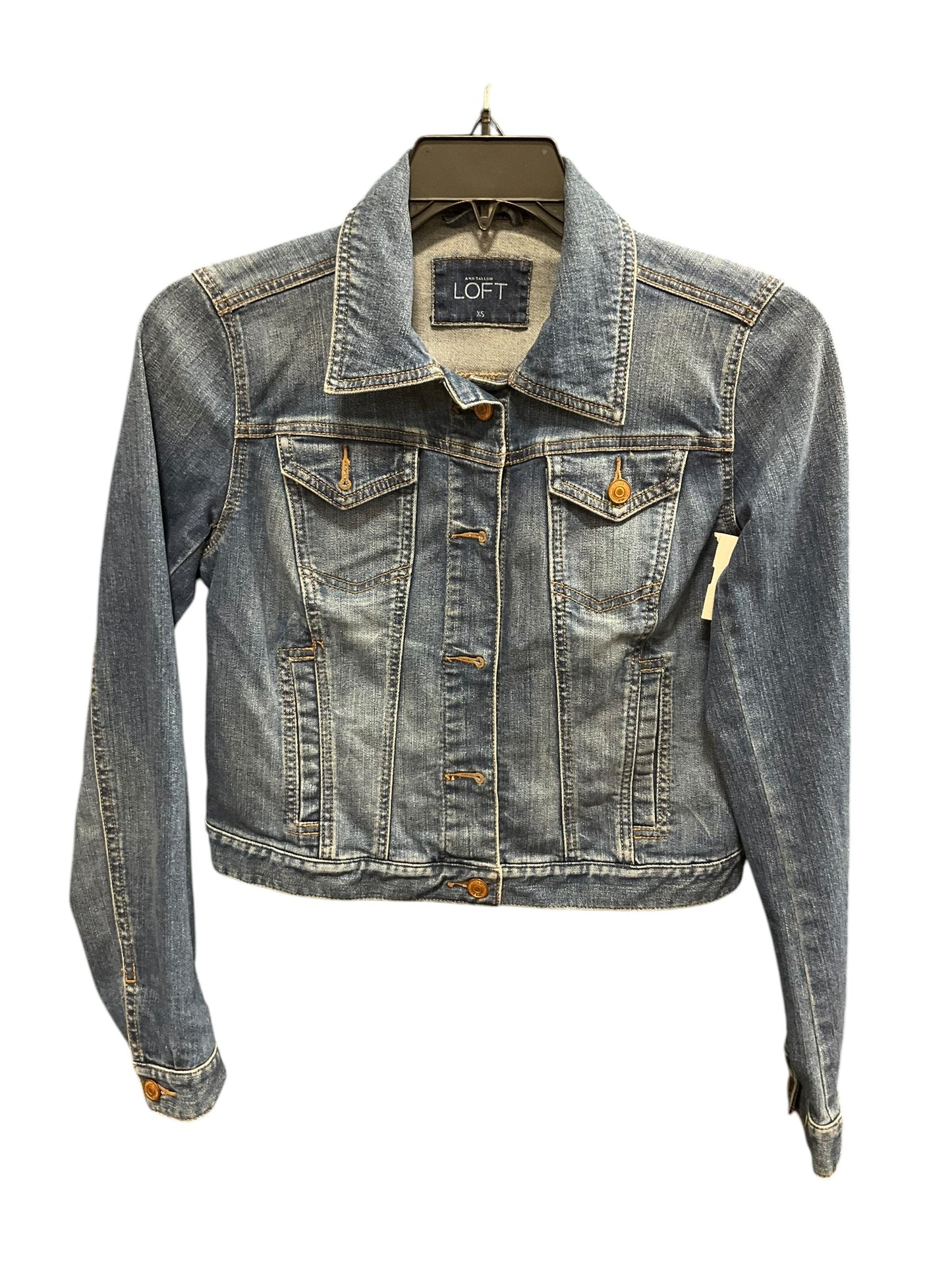 Jacket Denim By Loft In Blue, Size: Xs