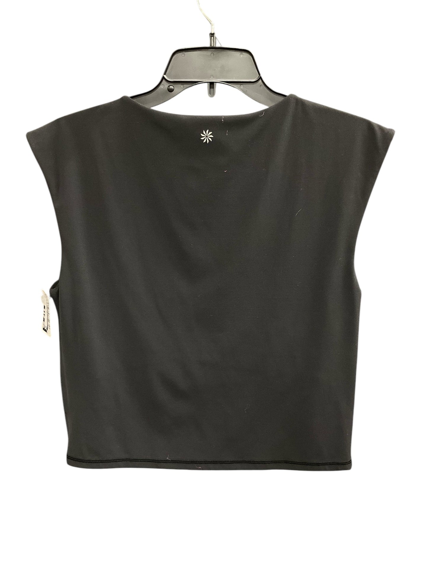 Athletic Top Short Sleeve By Athleta In Black, Size: L