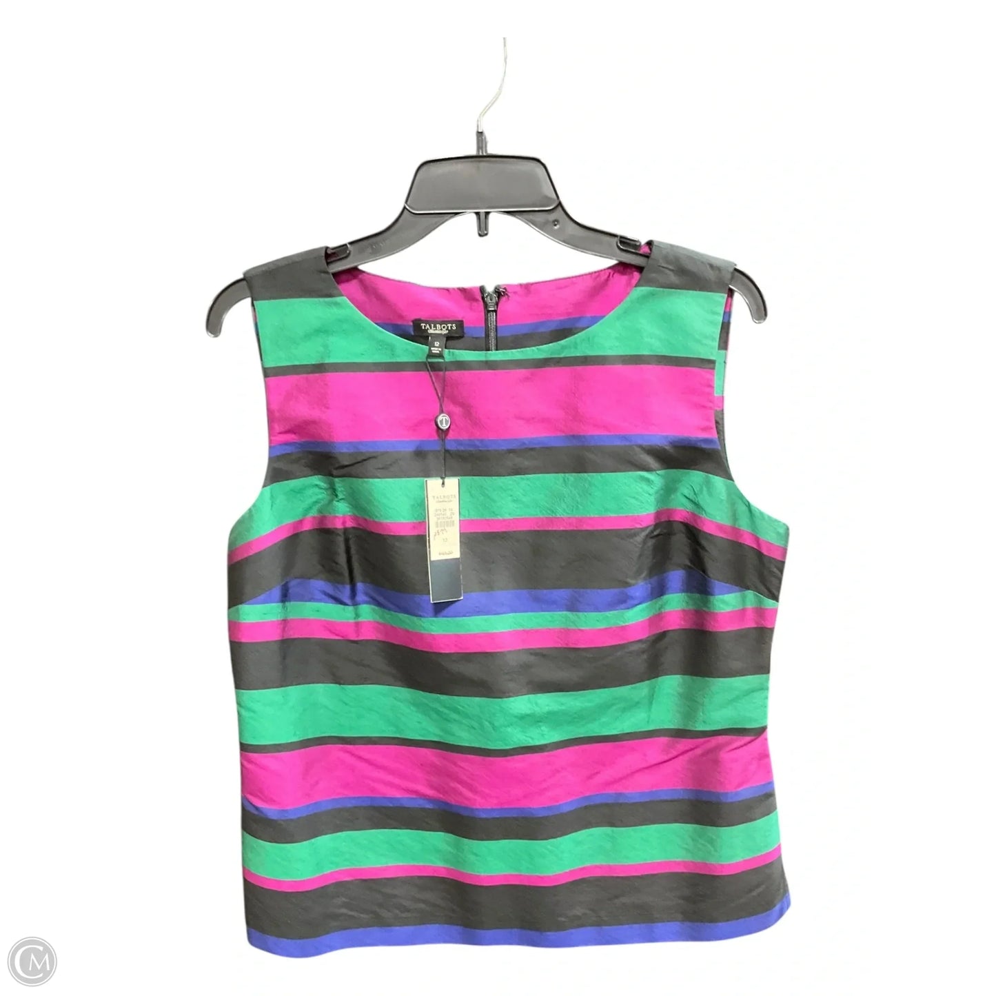 Top Sleeveless By Talbots In Striped Pattern, Size: 12