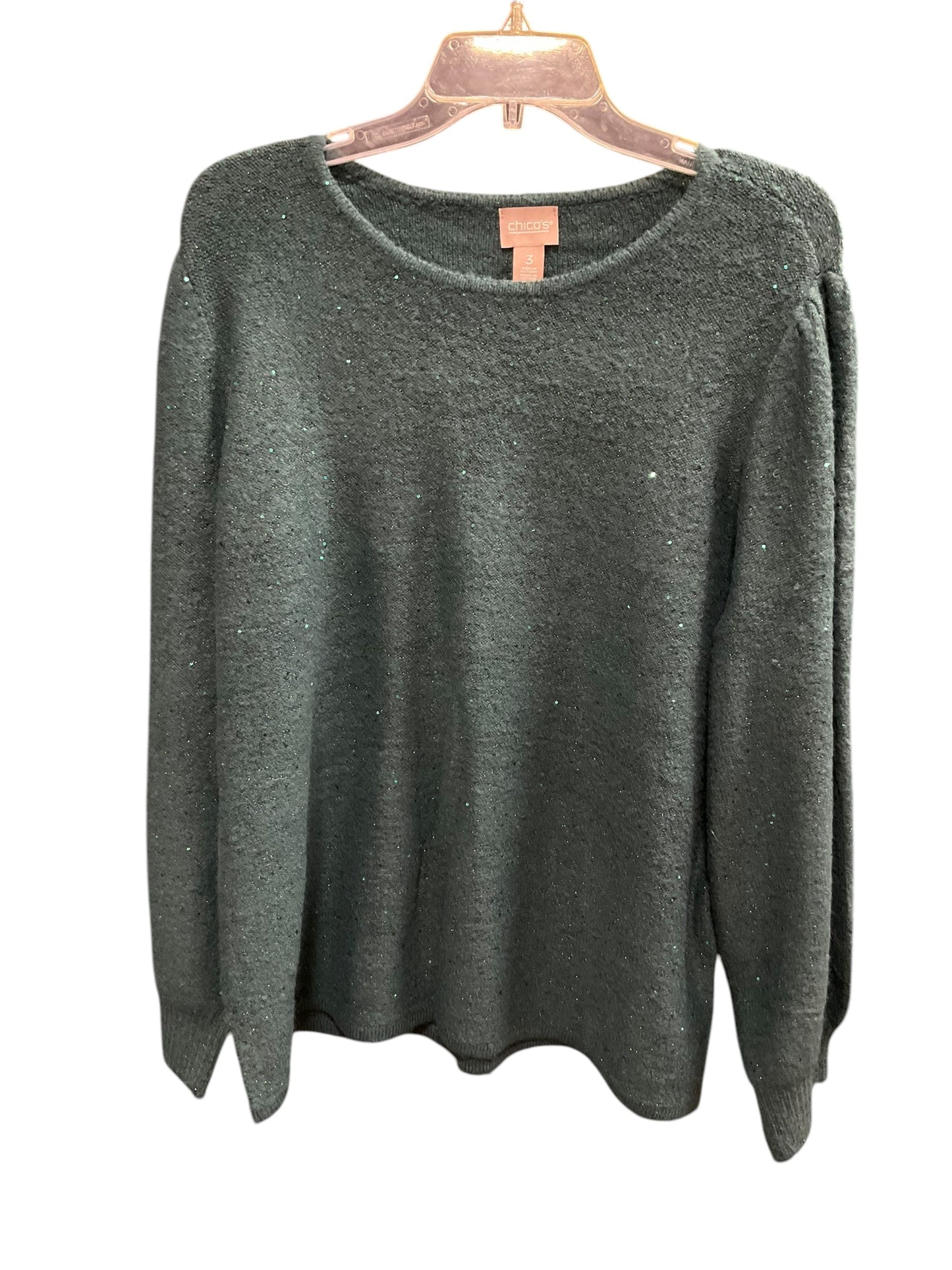 Sweater By Chicos In Green, Size: Xl