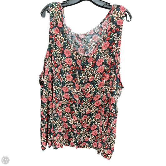 Tank Top By Torrid In Floral Print, Size: 4x