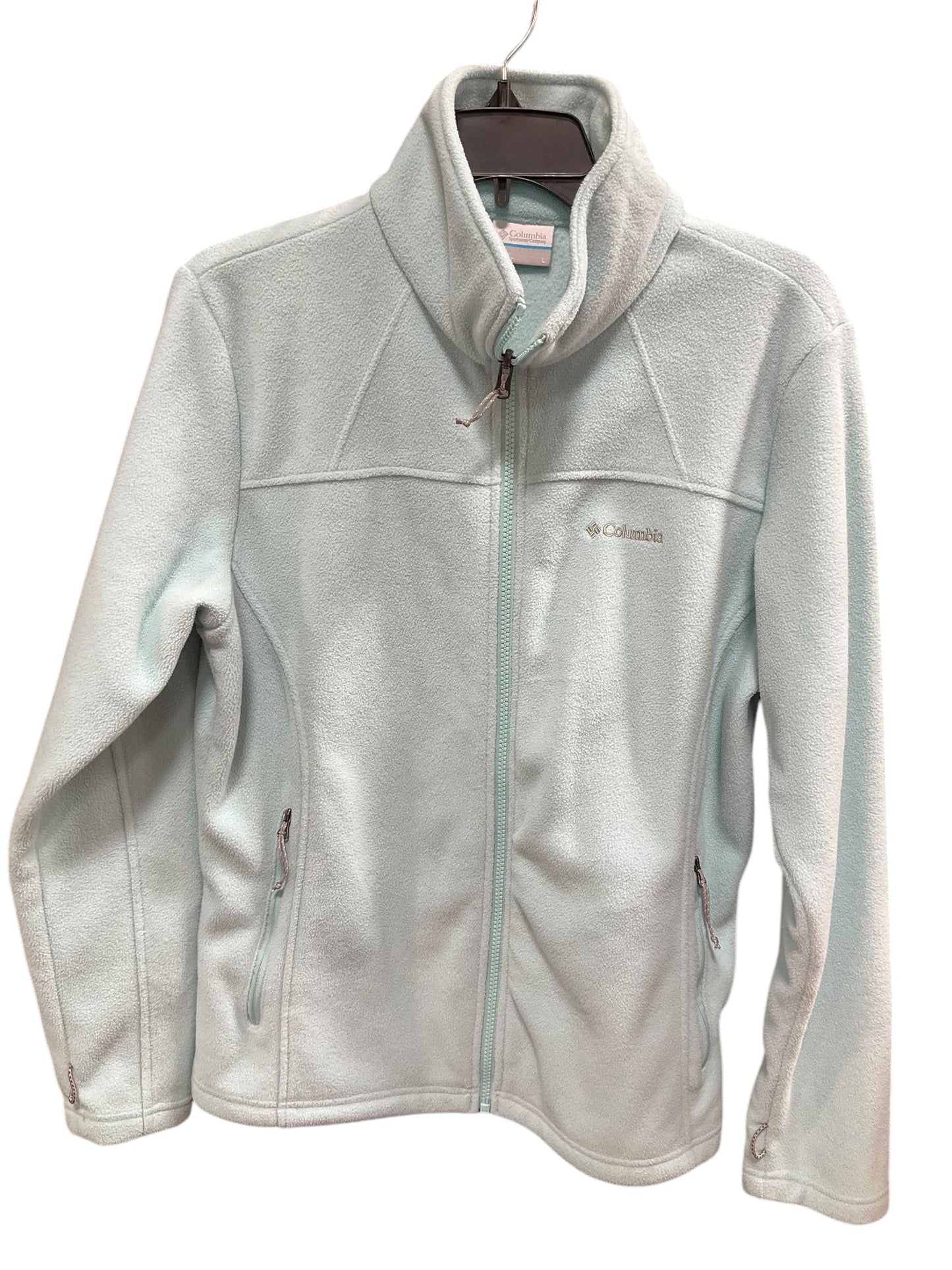 Jacket Fleece By Columbia In Aqua, Size: L