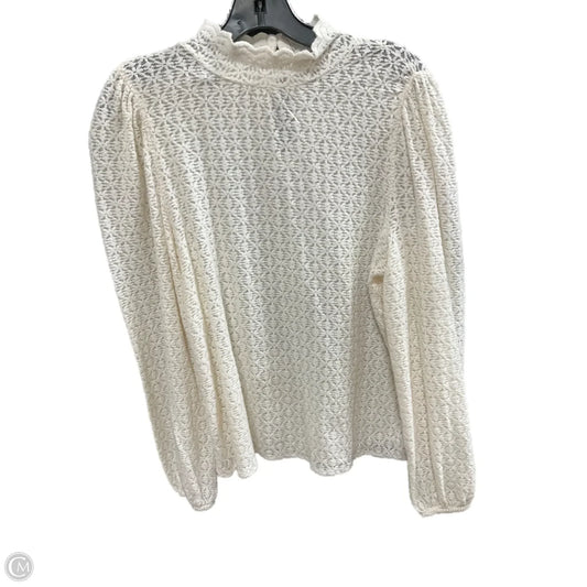 Top Long Sleeve By Loft In Cream, Size: S
