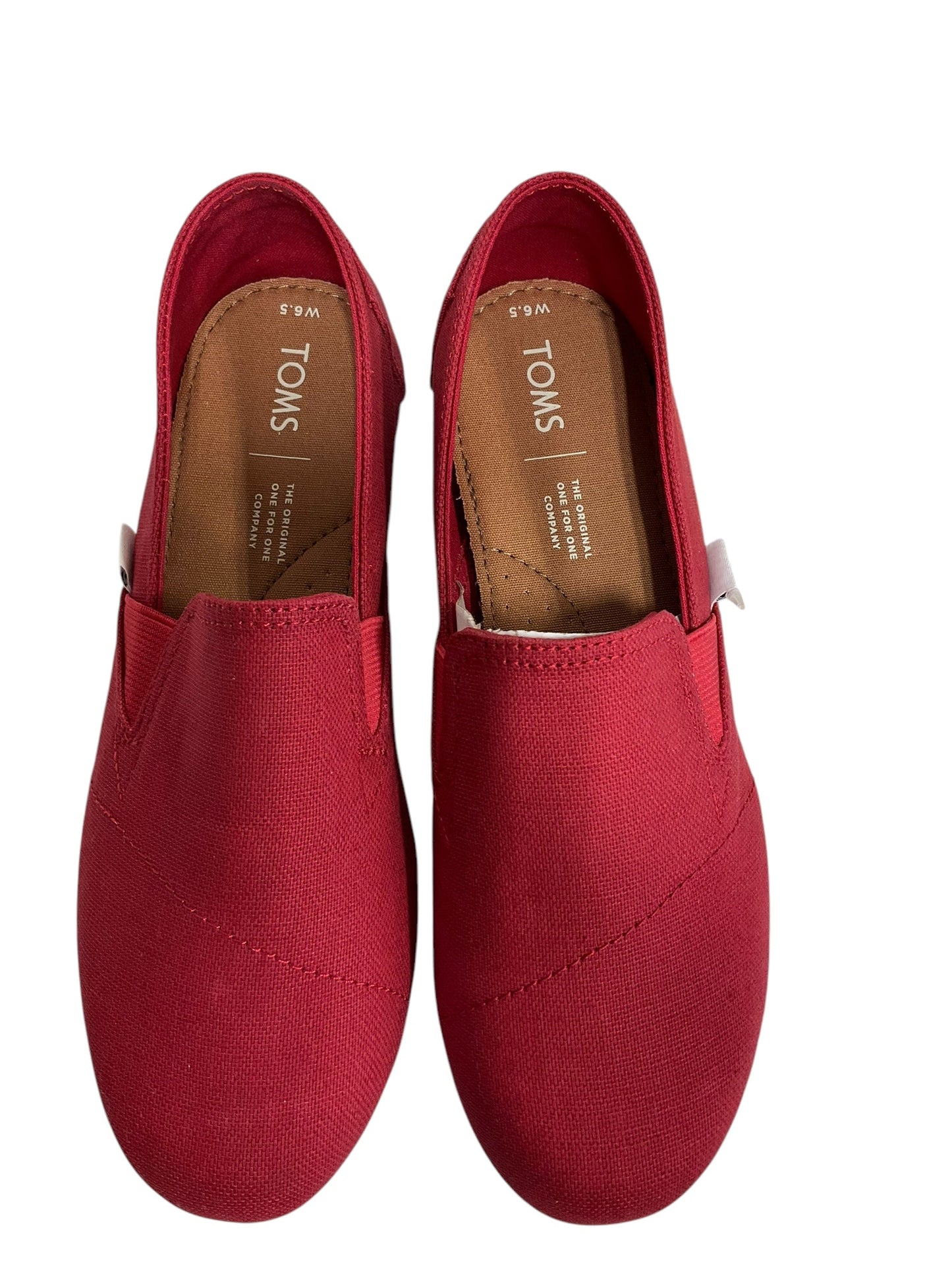 Shoes Flats By Toms In Red, Size: 6.5