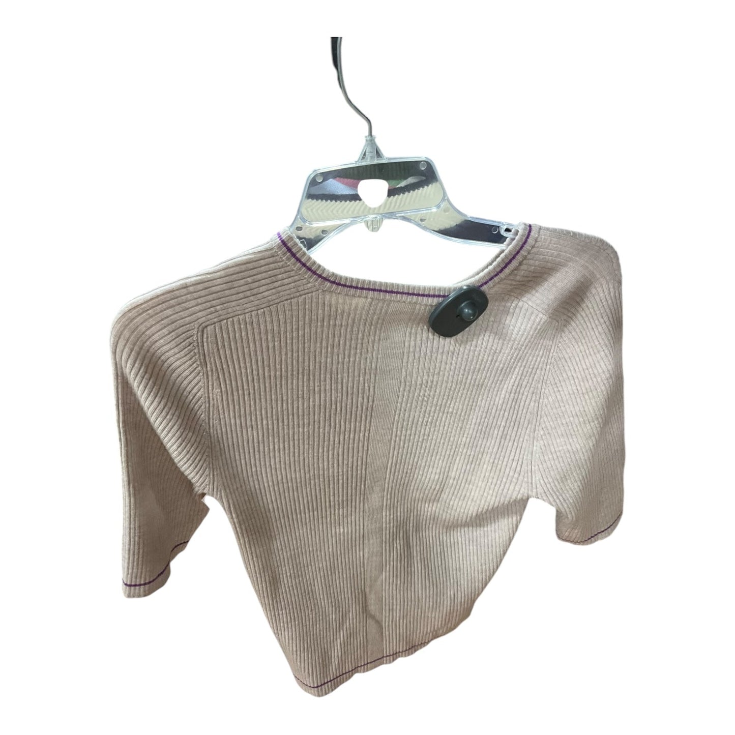 Sweater Short Sleeve By Everlane In Taupe, Size: L