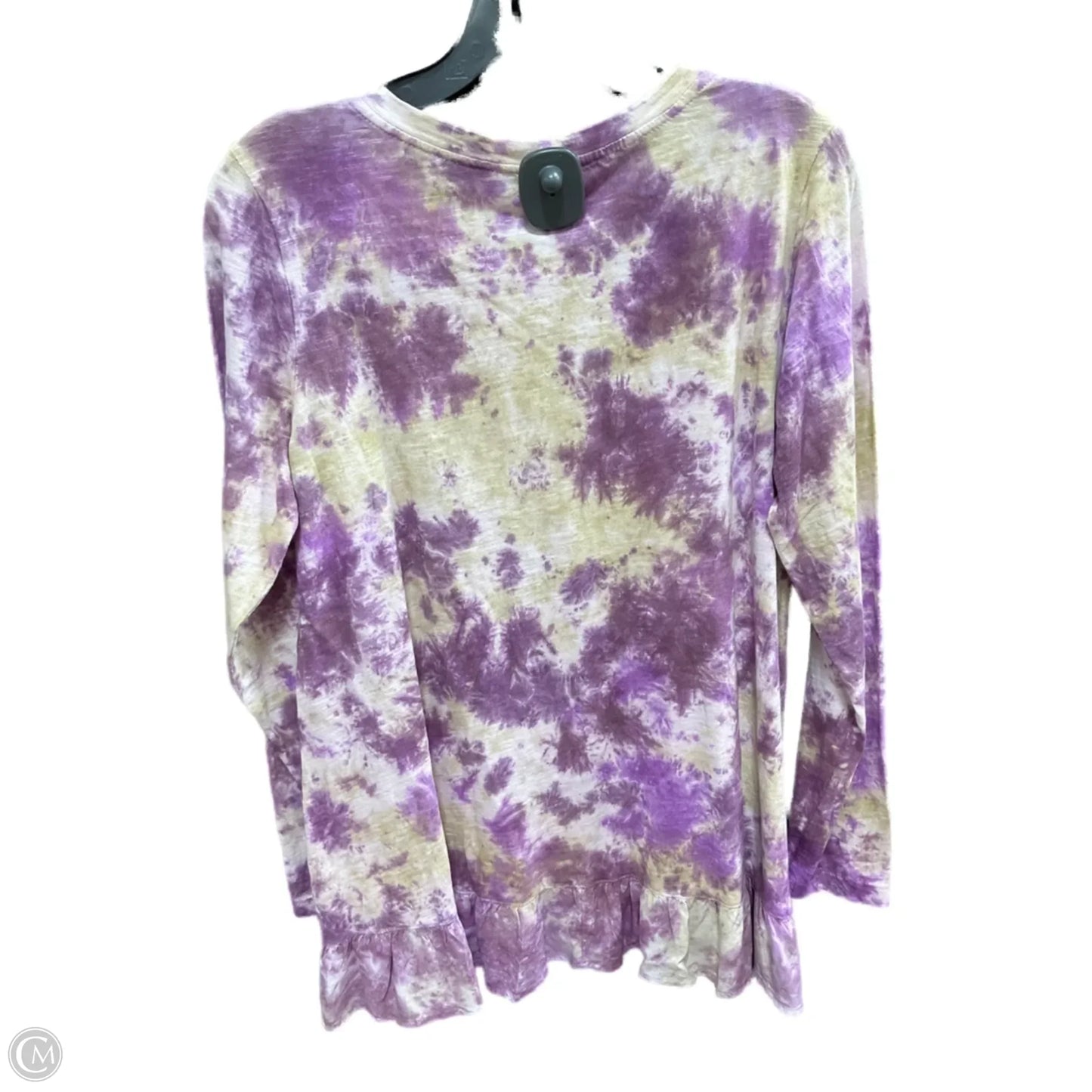Top Long Sleeve By Logo In Purple, Size: S