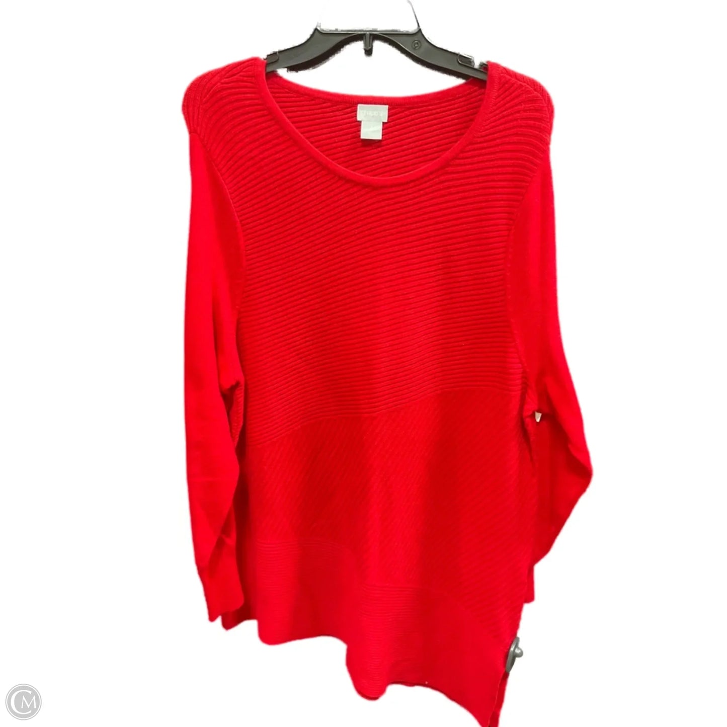 Sweater By Chicos In Red, Size: Xl