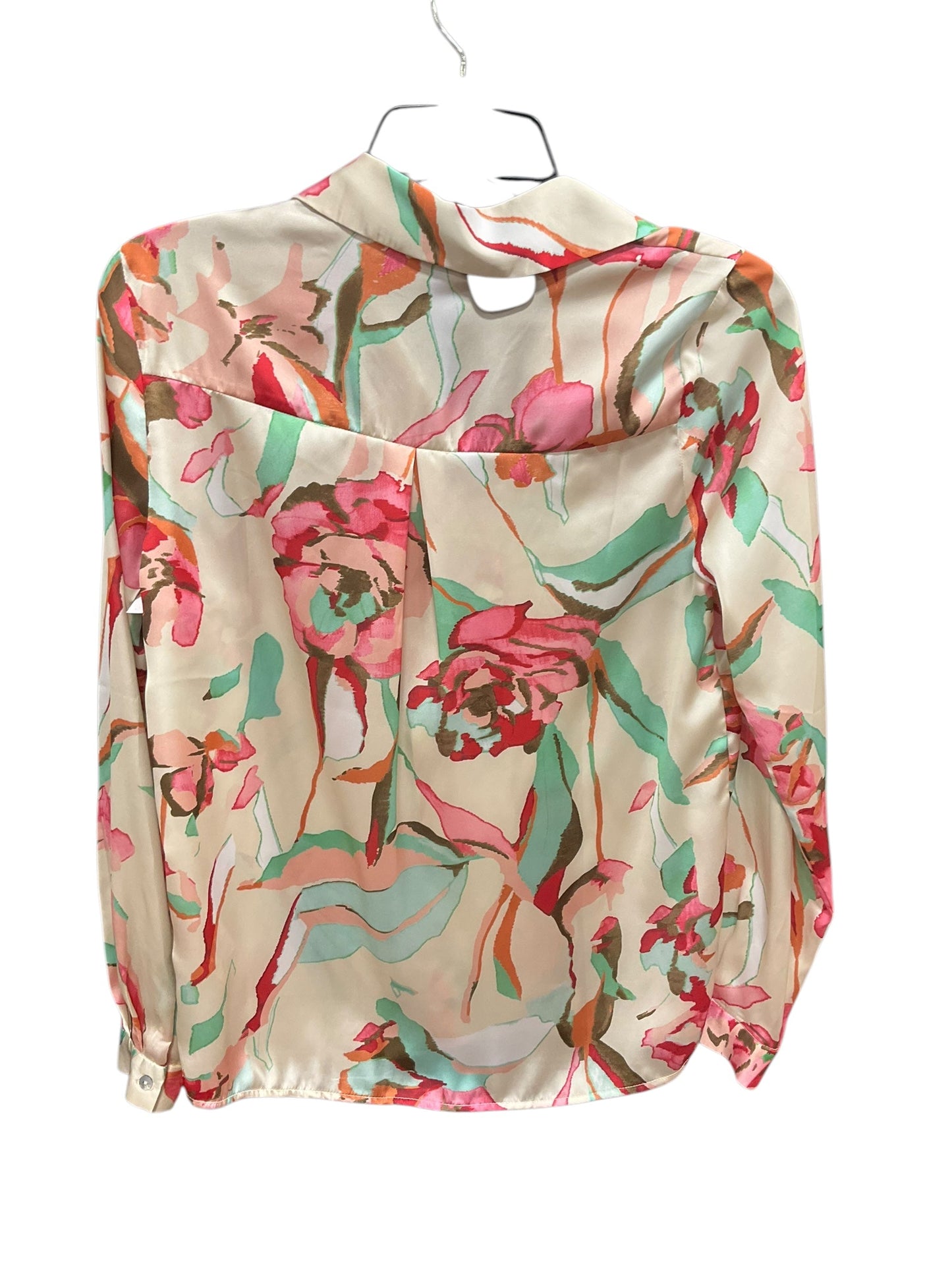 Blouse Long Sleeve By Philosophy In Floral Print, Size: Xs