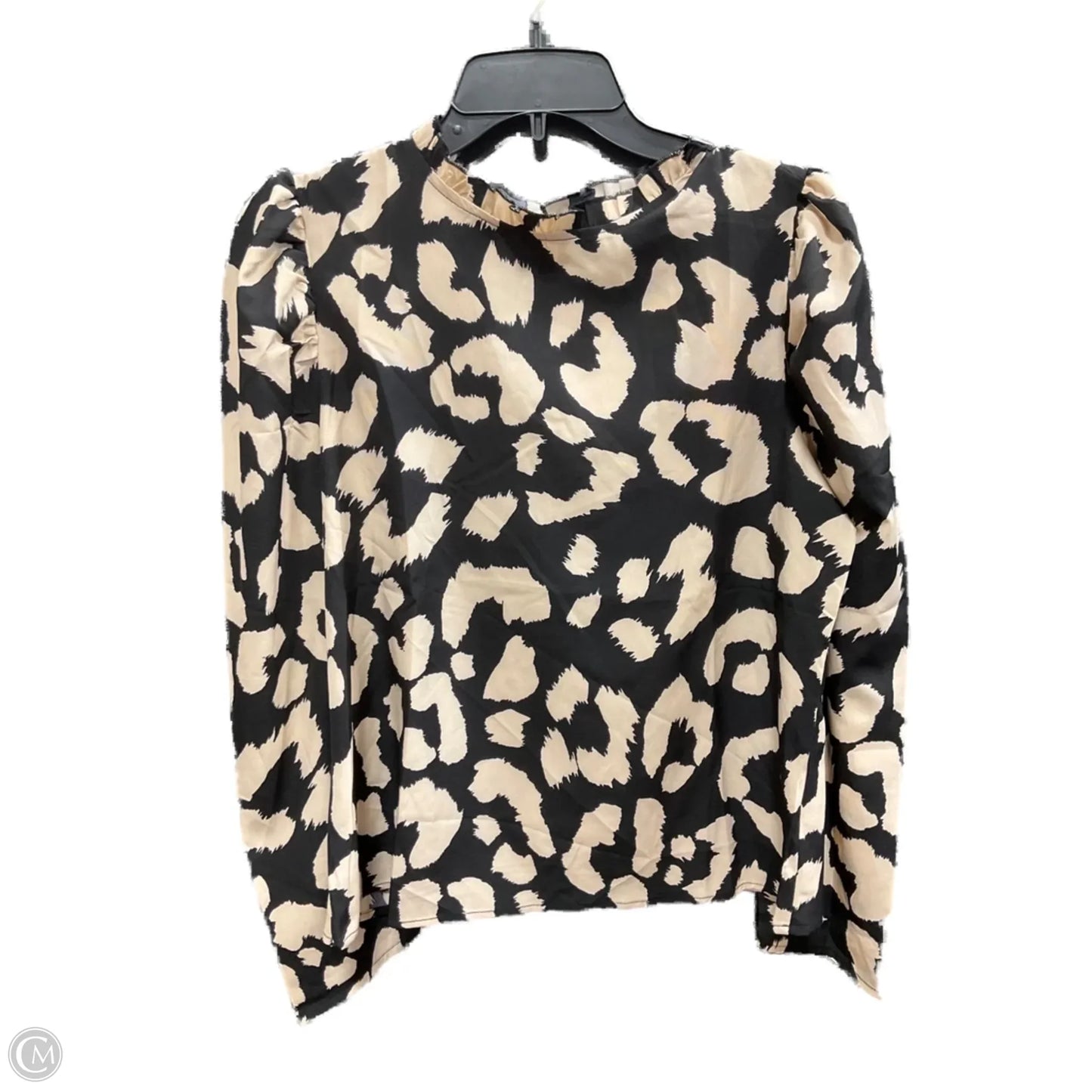 Top Long Sleeve By Shein In Leopard Print, Size: S
