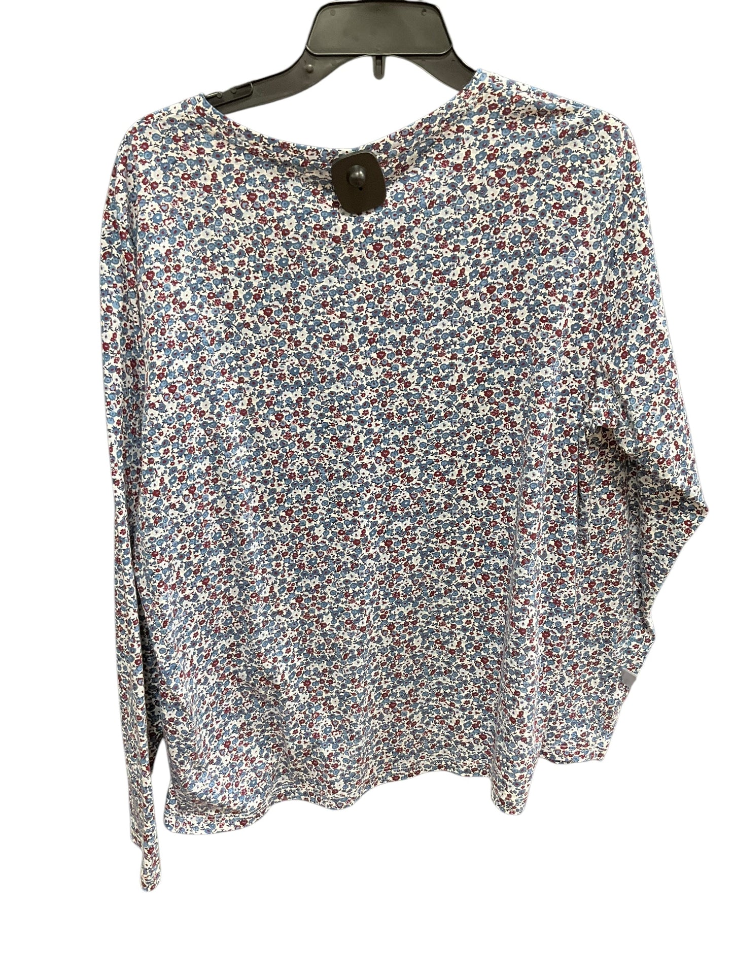 Top Long Sleeve By Lands End In Floral Print, Size: Xl