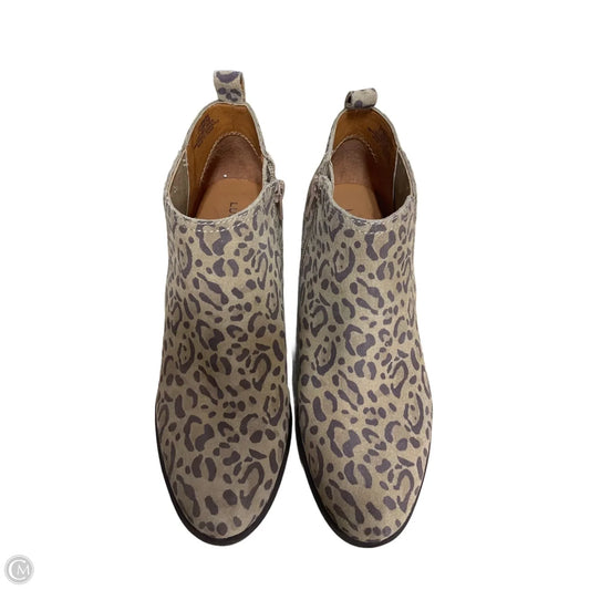 Boots Ankle Flats By Lucky Brand In Leopard Print, Size: 7.5
