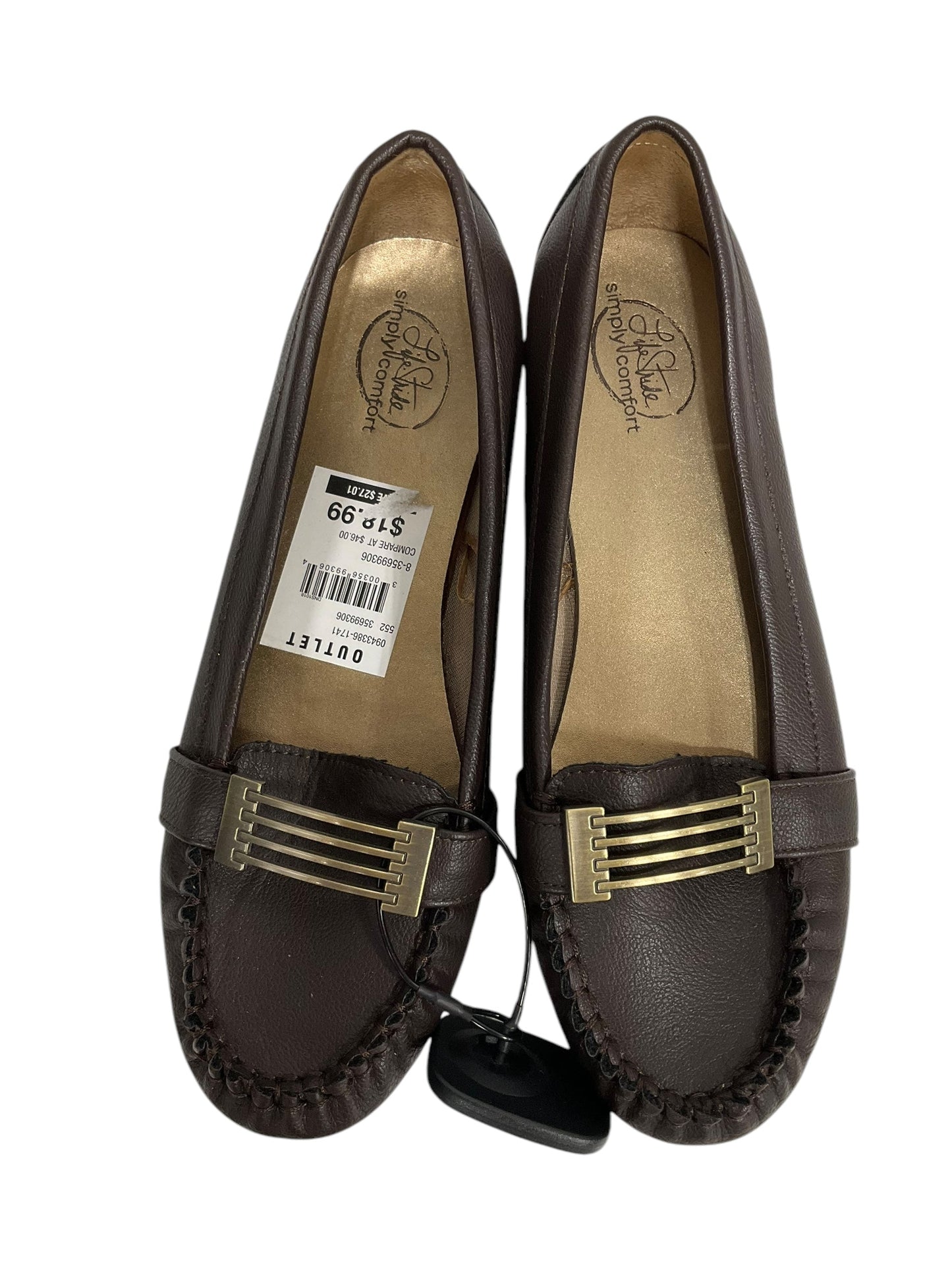 Shoes Flats By Life Stride In Brown, Size: 8