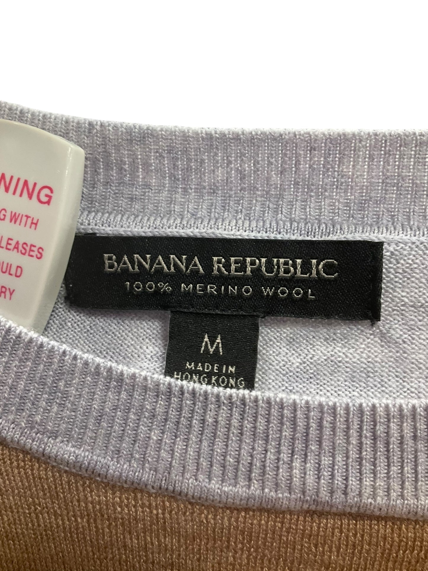 Sweater By Banana Republic In Black & Tan, Size: M