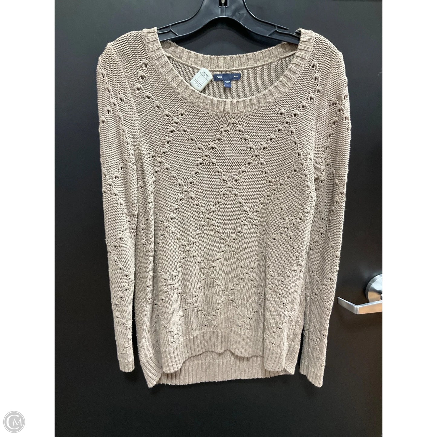 Sweater By Gap In Taupe, Size: L