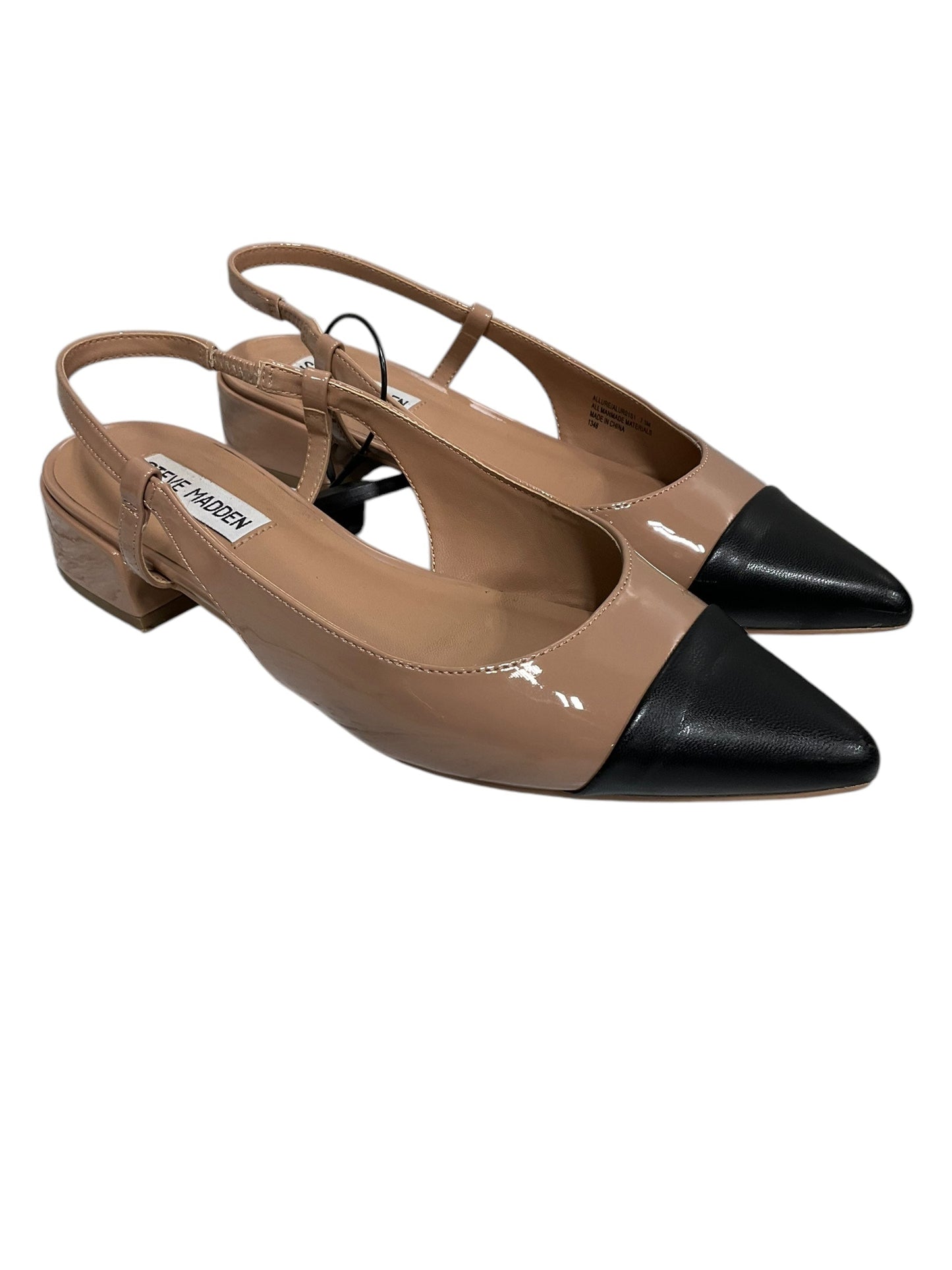 Shoes Flats By Steve Madden In Black & Tan, Size: 7.5