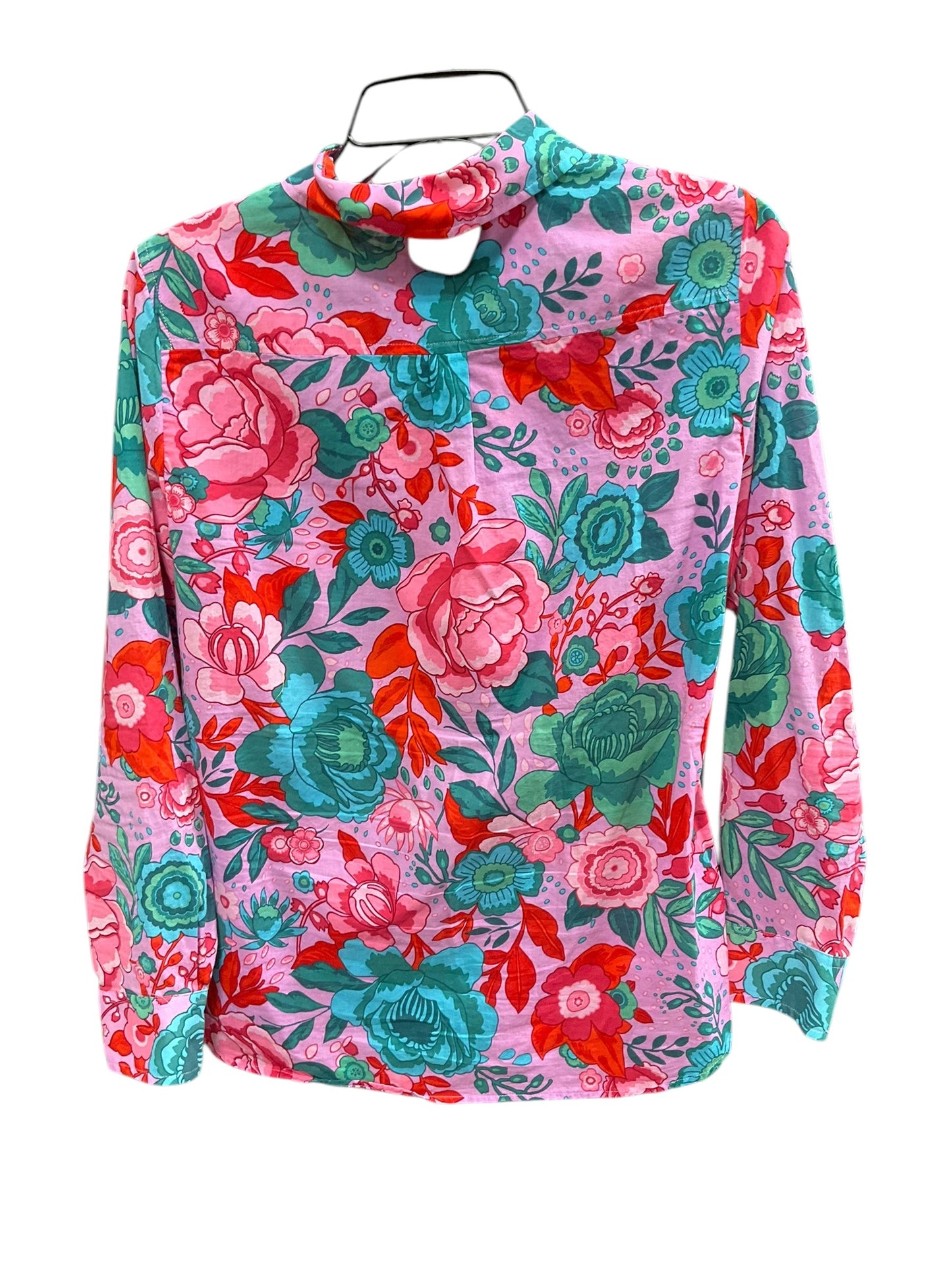 Blouse Long Sleeve By Talbots In Floral Print, Size: S