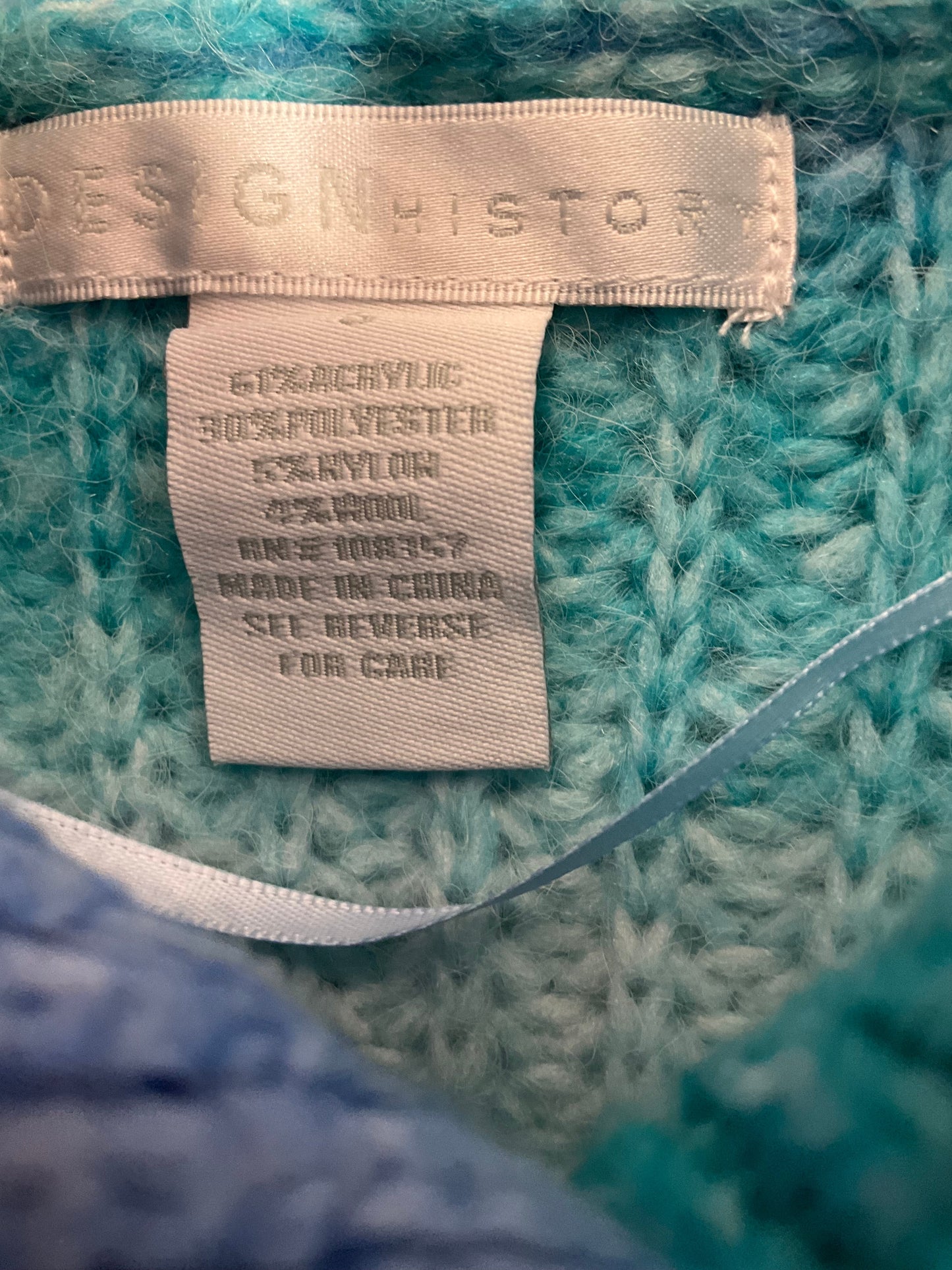 Sweater By Design History In Aqua, Size: S