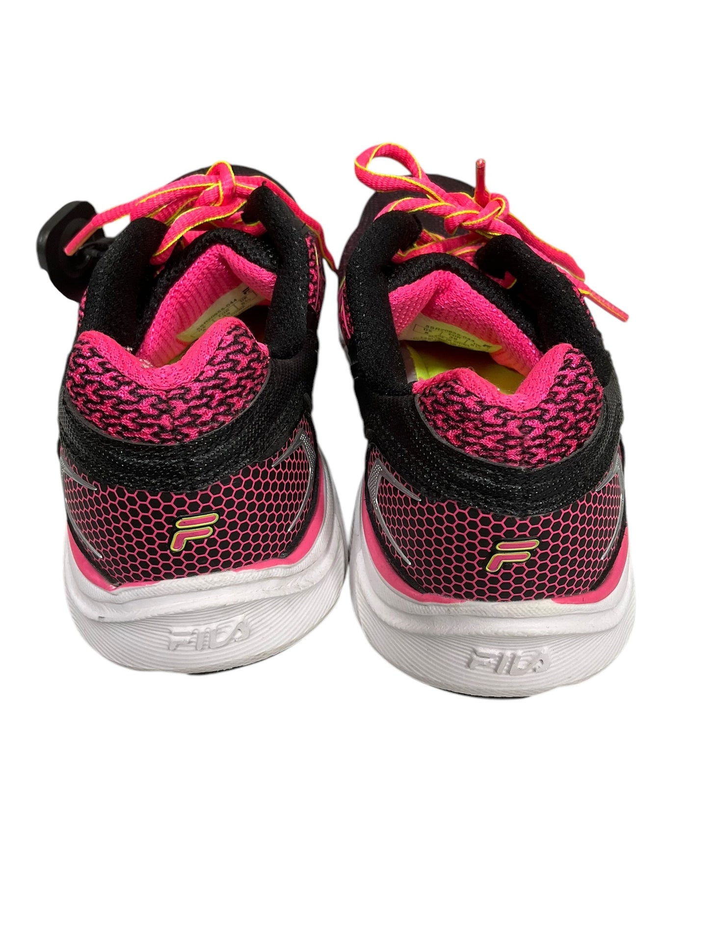 Shoes Athletic By Fila In Black & Pink, Size: 8