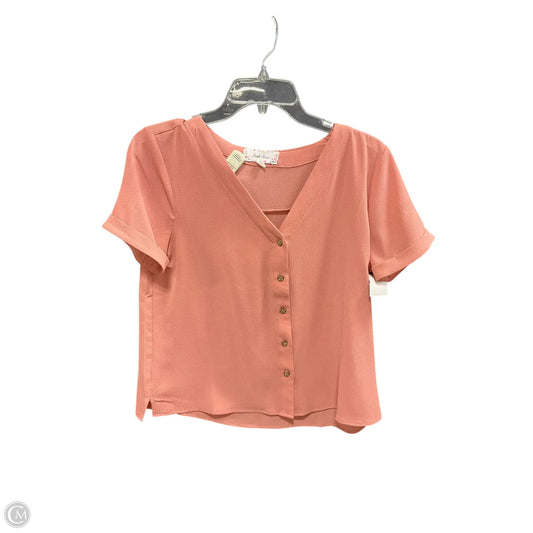 Top Short Sleeve By Pink Rose In Pink, Size: M