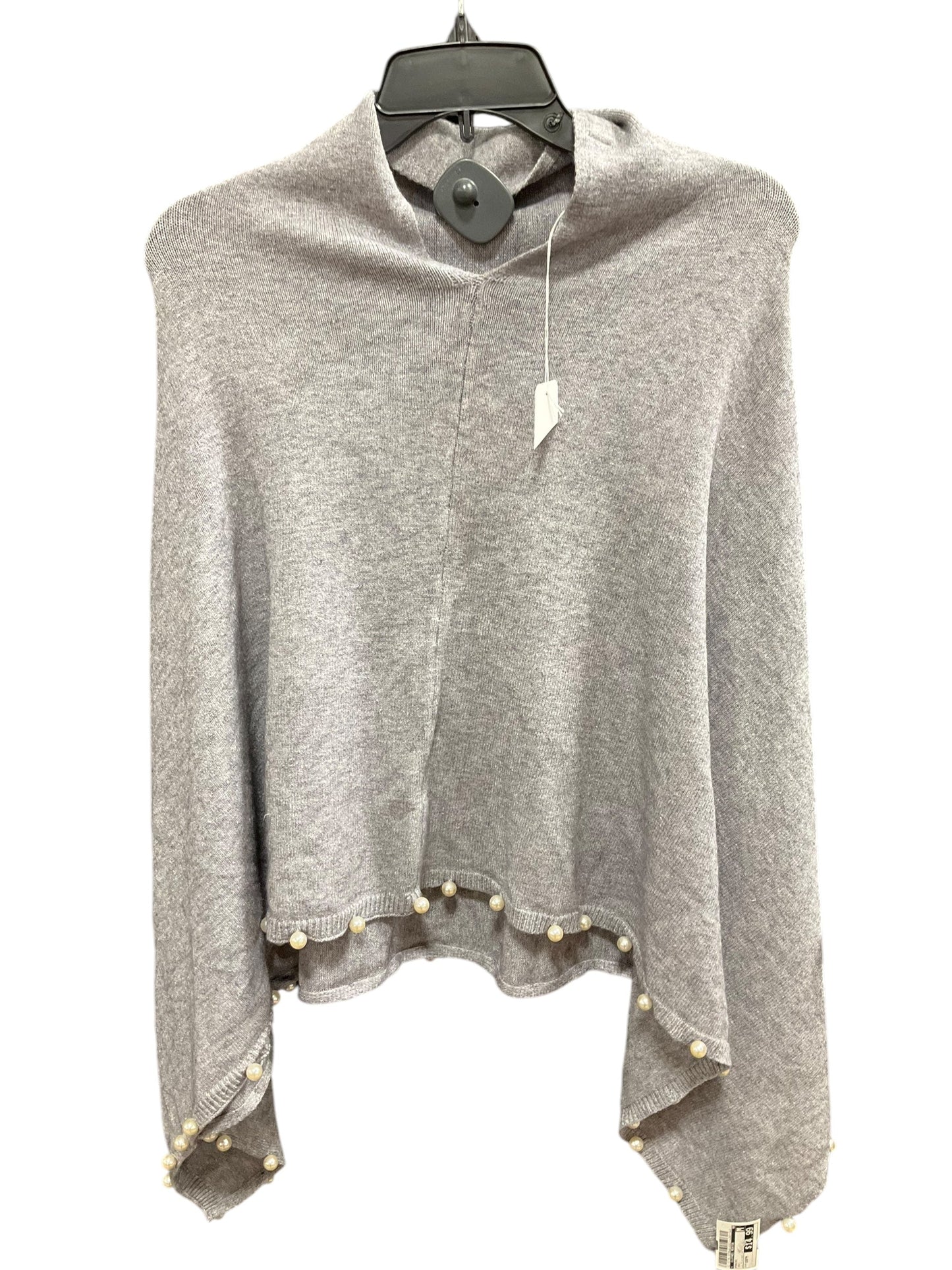Poncho By Clothes Mentor In Grey, Size: Osfm