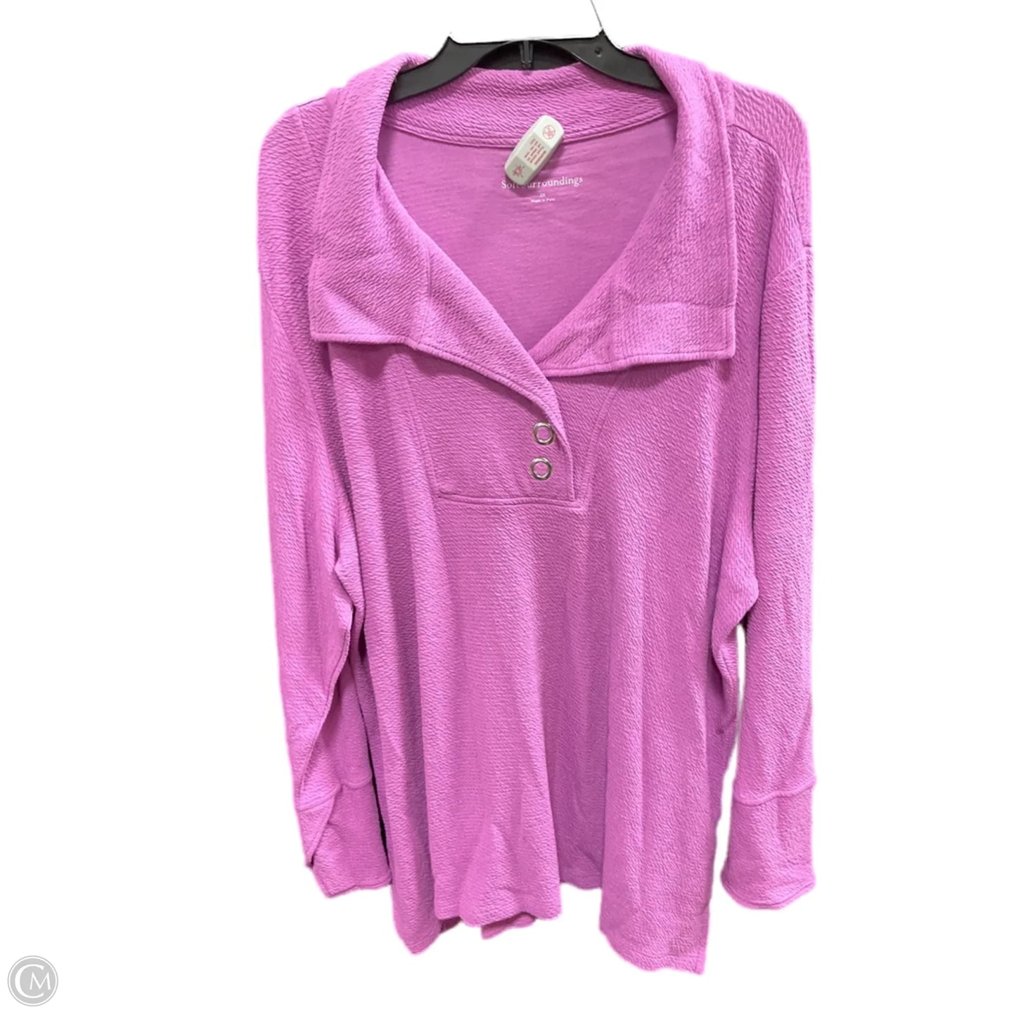 Top Long Sleeve By Soft Surroundings In Purple, Size: 2x