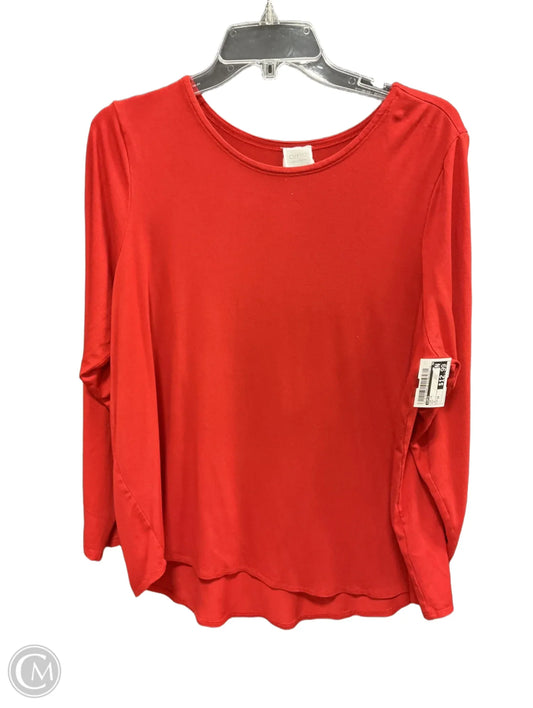 Top Long Sleeve By Cupio In Red, Size: 1x