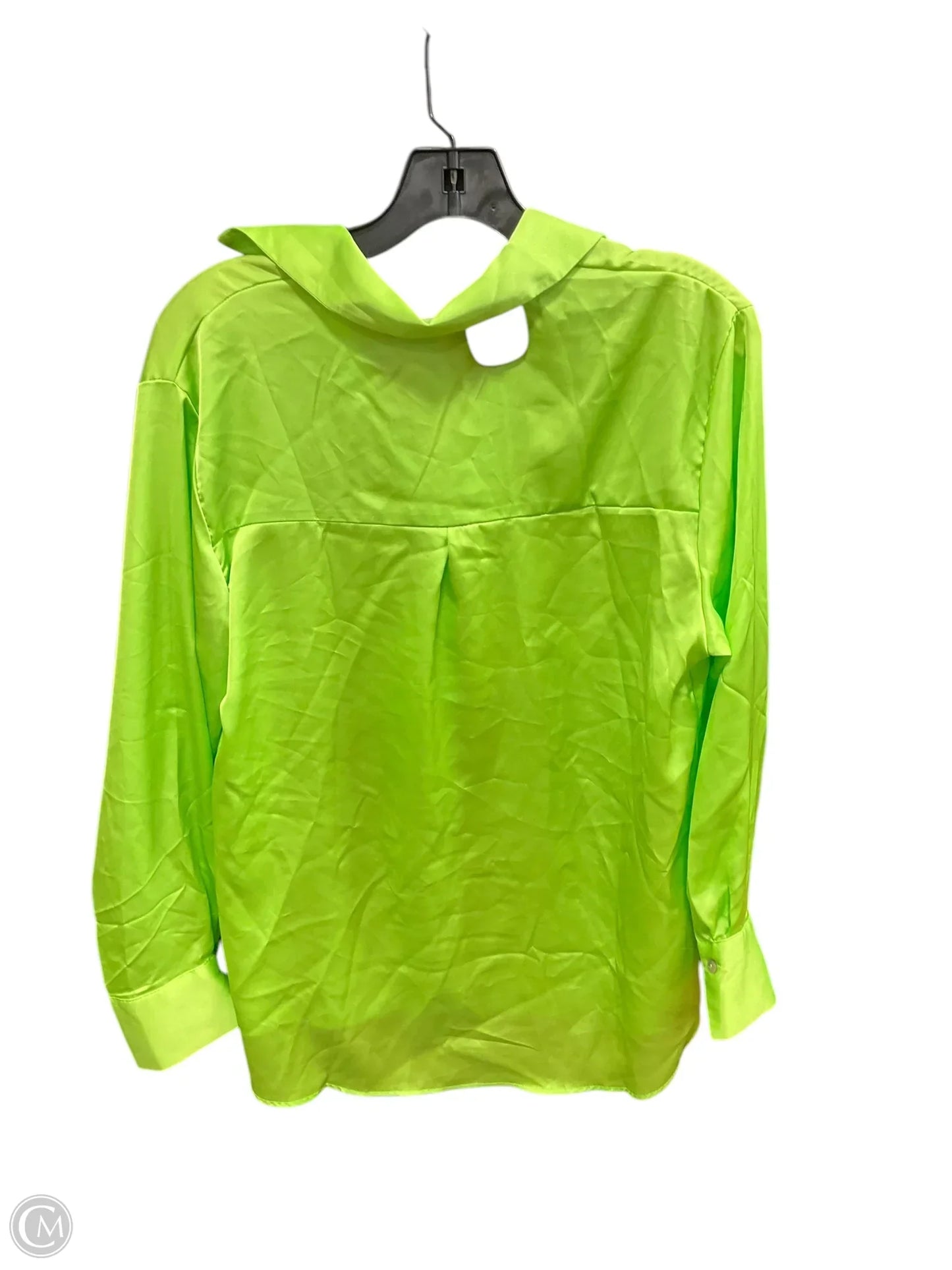 Blouse Long Sleeve By Clothes Mentor In Green, Size: L