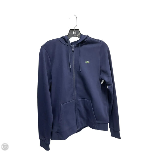 Athletic Jacket By Lacoste In Blue, Size: 4