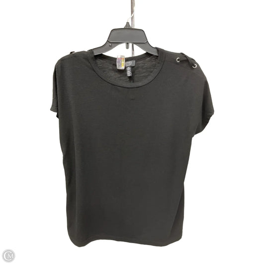 Top Short Sleeve Basic By Jones New York In Black, Size: M