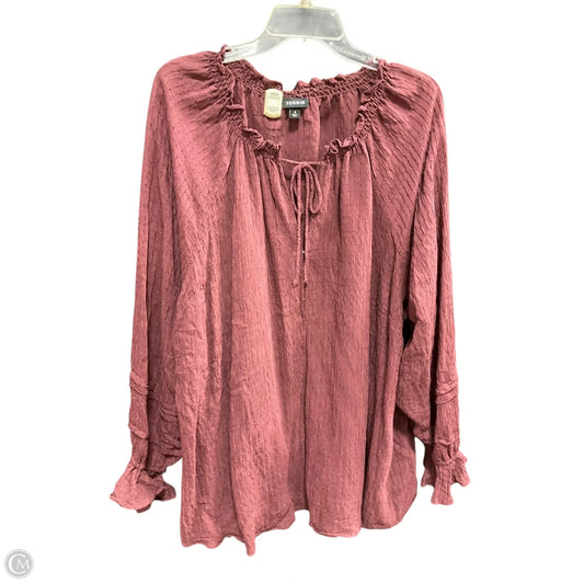 Top Long Sleeve By Torrid In Purple, Size: 3x