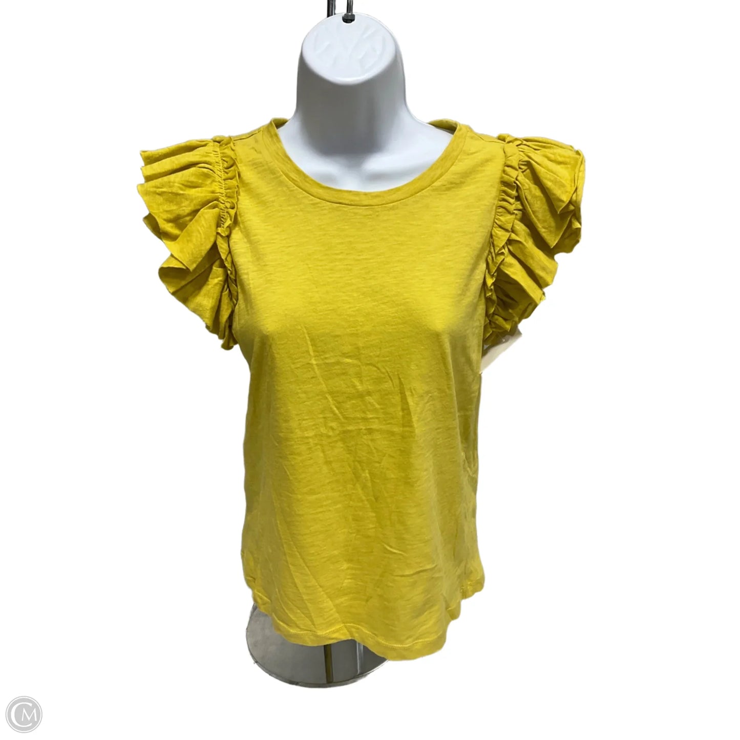 Top Short Sleeve By Clothes Mentor In Yellow, Size: Xs