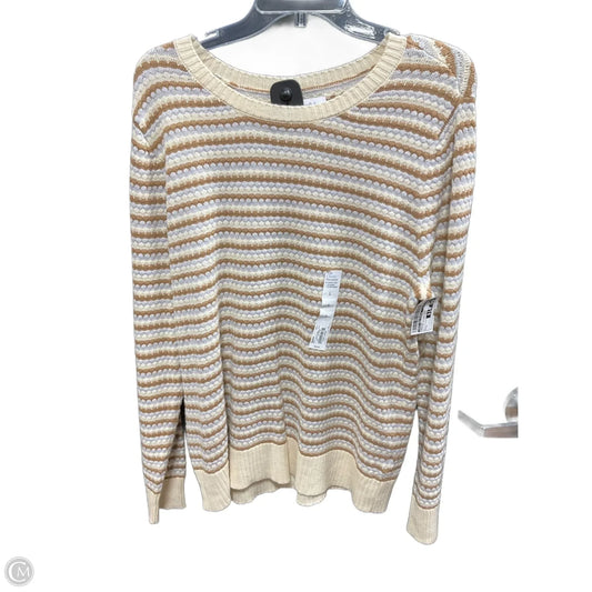 Sweater By Croft And Barrow In Striped Pattern, Size: L