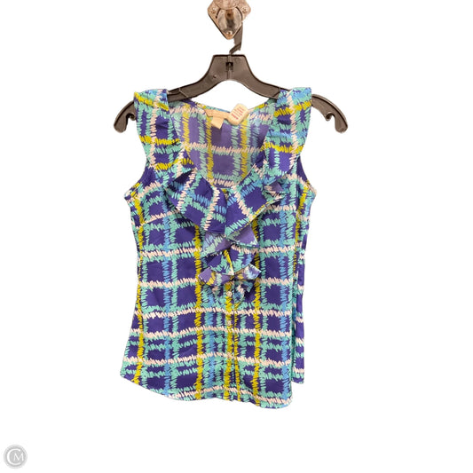 Top Sleeveless By Banana Republic In Blue & Green, Size: Xs