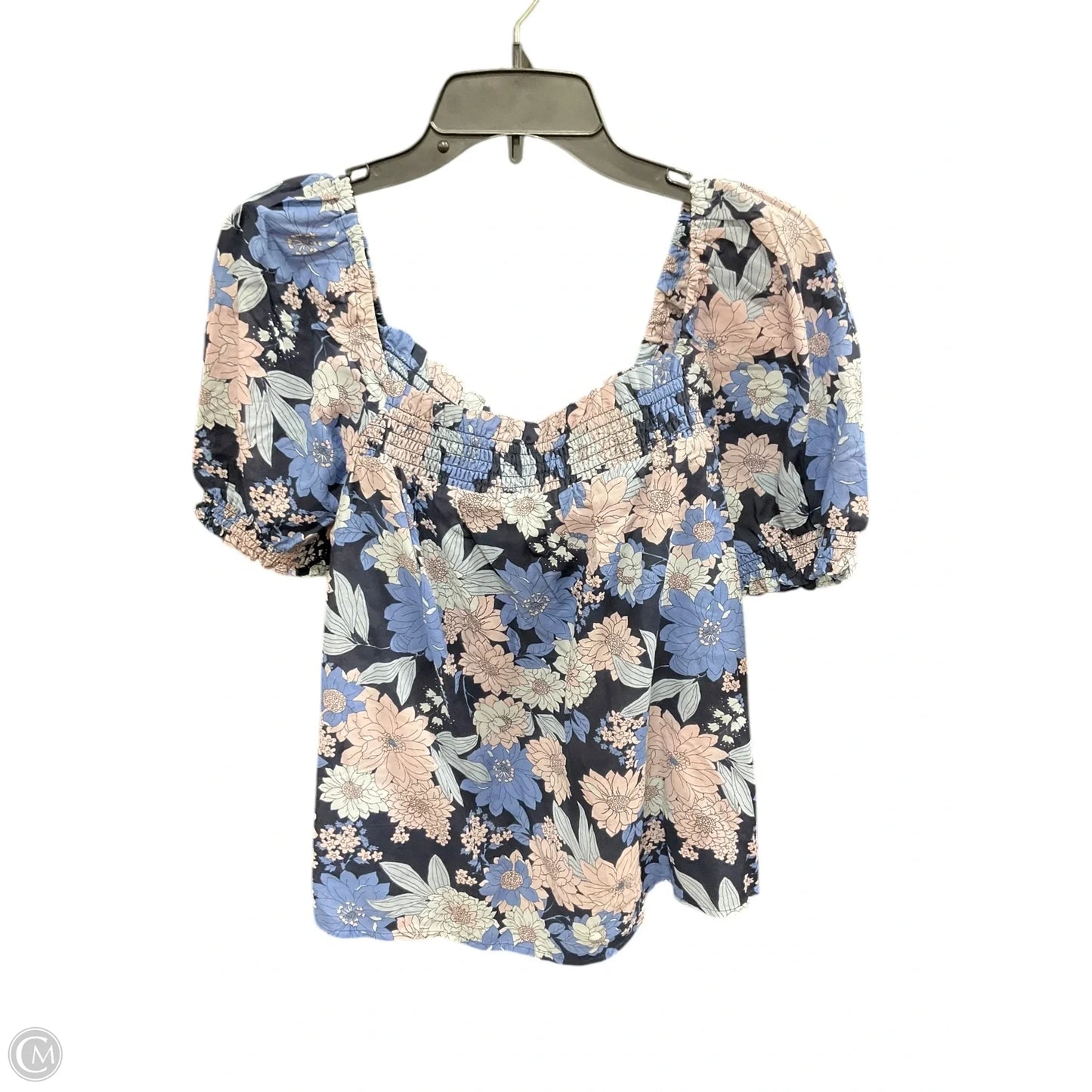 Top Short Sleeve By J. Crew In Blue & Pink, Size: Xxl