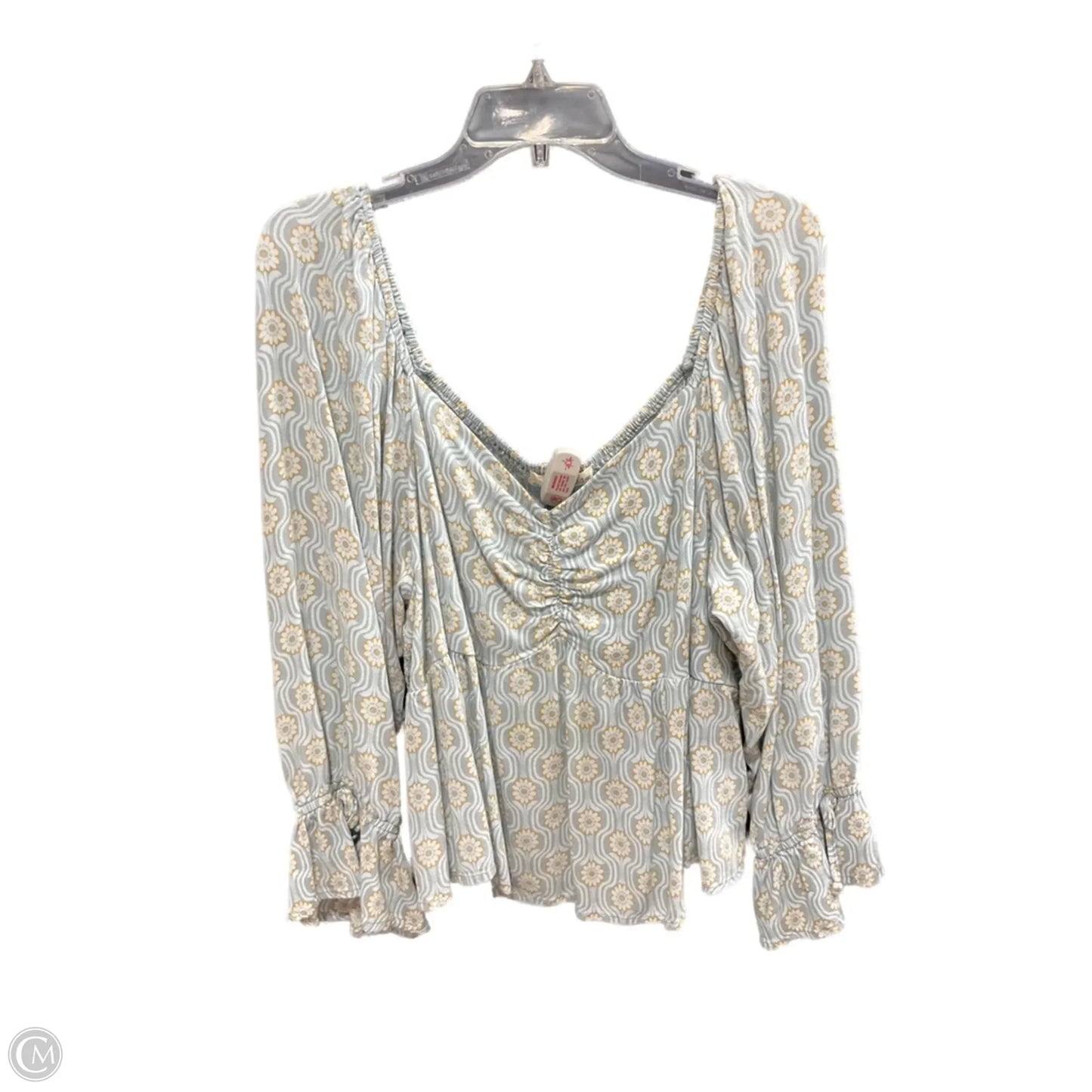 Top 3/4 Sleeve By Rewind In Aqua, Size: 2x