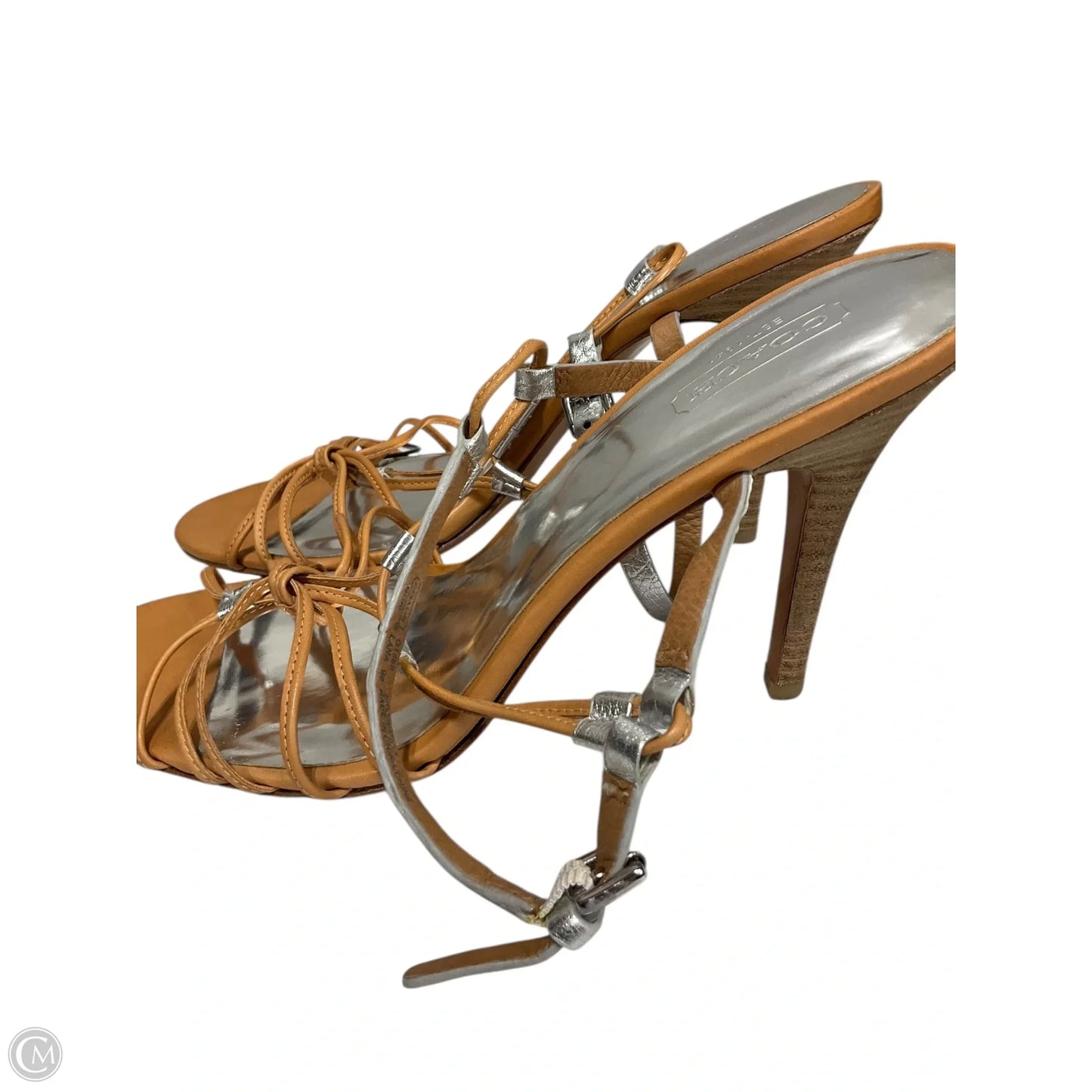 Sandals Designer By Coach In Tan, Size: 9