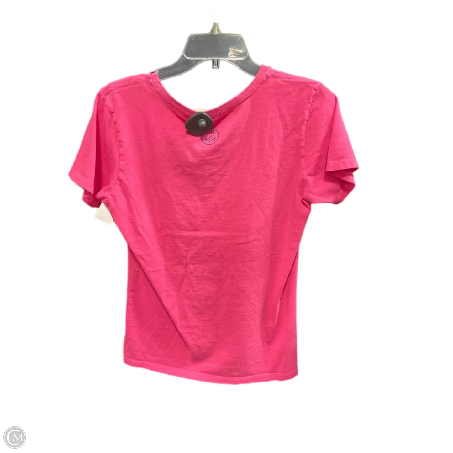 Top Short Sleeve By Life Is Good In Pink, Size: M