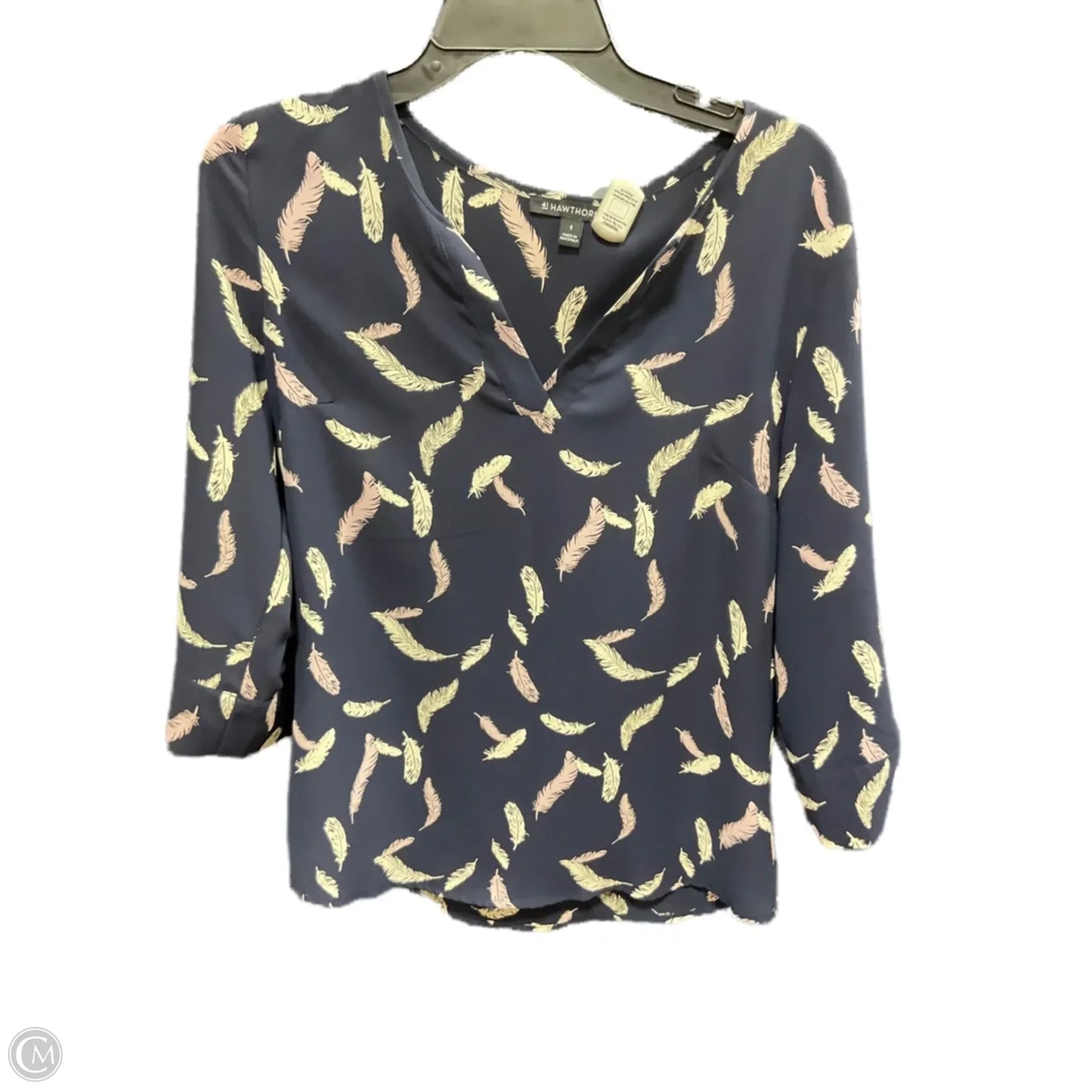 Top Long Sleeve By 41 Hawthorn In Blue, Size: S